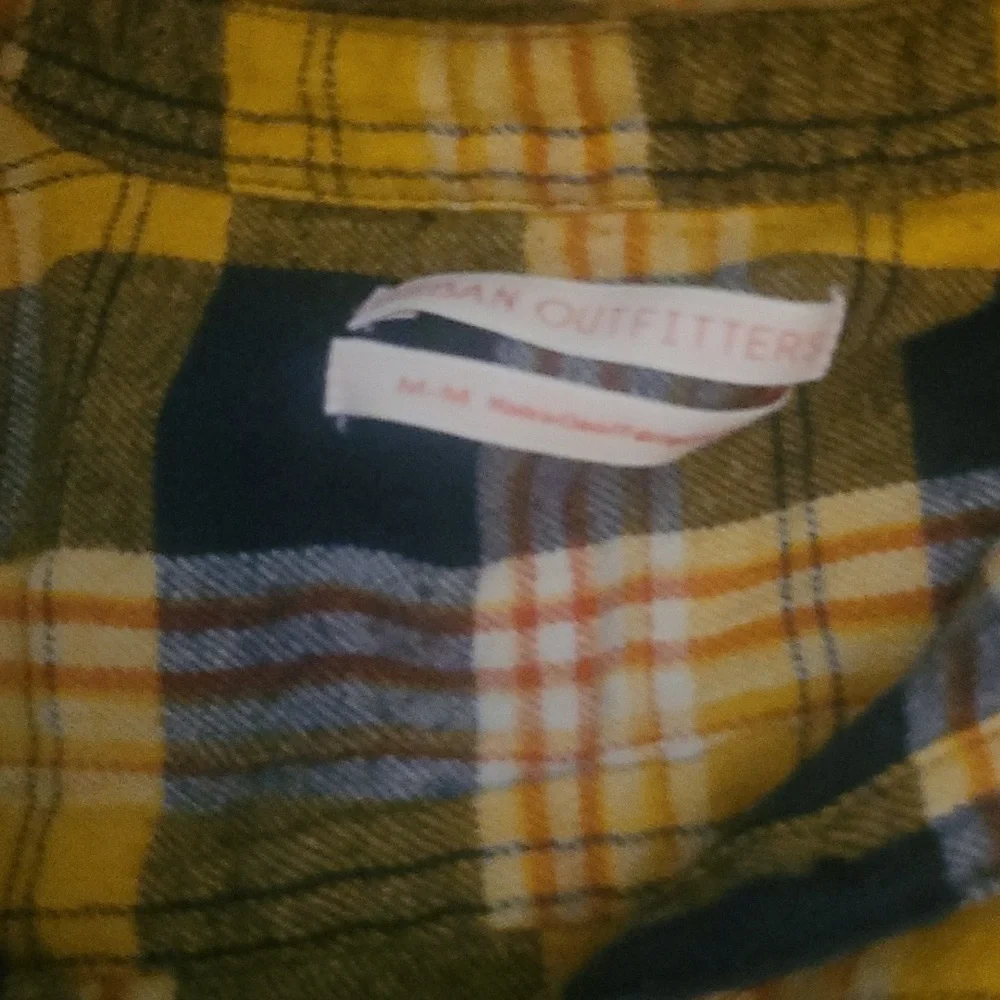 Mens urban outfitters long sleeve checked type pattern country shirt - Picture 3 of 4